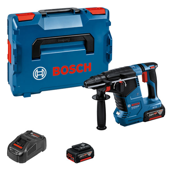 Akku-Bohrhammer mit SDS plus GBH 18V-24 C, 2 x Akku GBA 18V 5.0Ah in L-BOXX