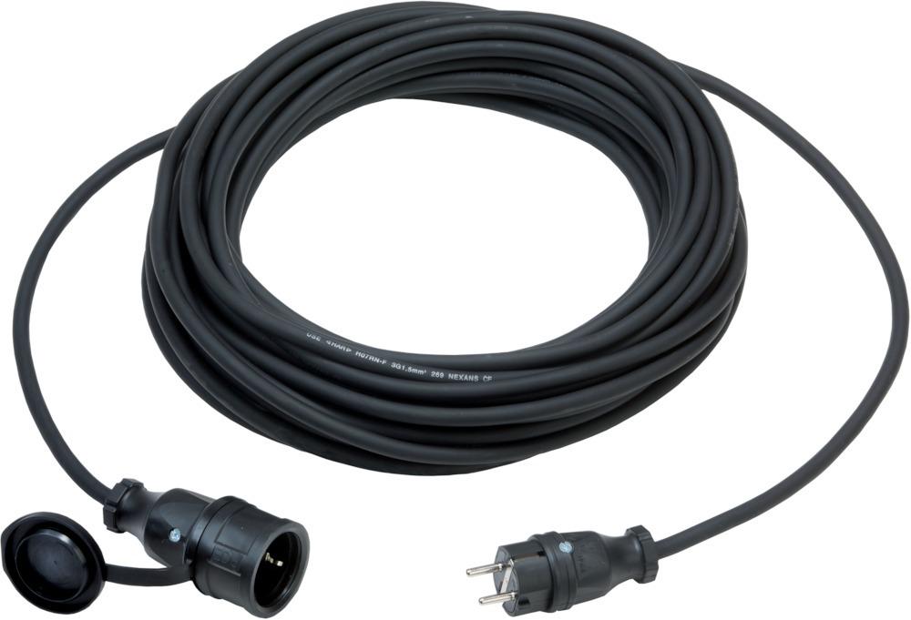 Schuko-Verlängerungskabel10m H07RN-F3G1,5 IP44 mit PCE Stecker+Kupplung Althoff