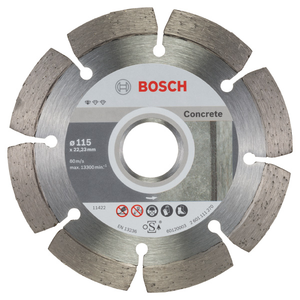 Diamanttrennscheibe Standard for Concrete, 115 x 22,23 x 1,6 x 10 mm, 10er-Pack