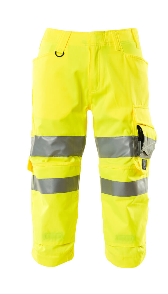 Dreiviertel-Hose mit Knietaschen Dreiviertel-Hose Größe C44, hi-vis gelb