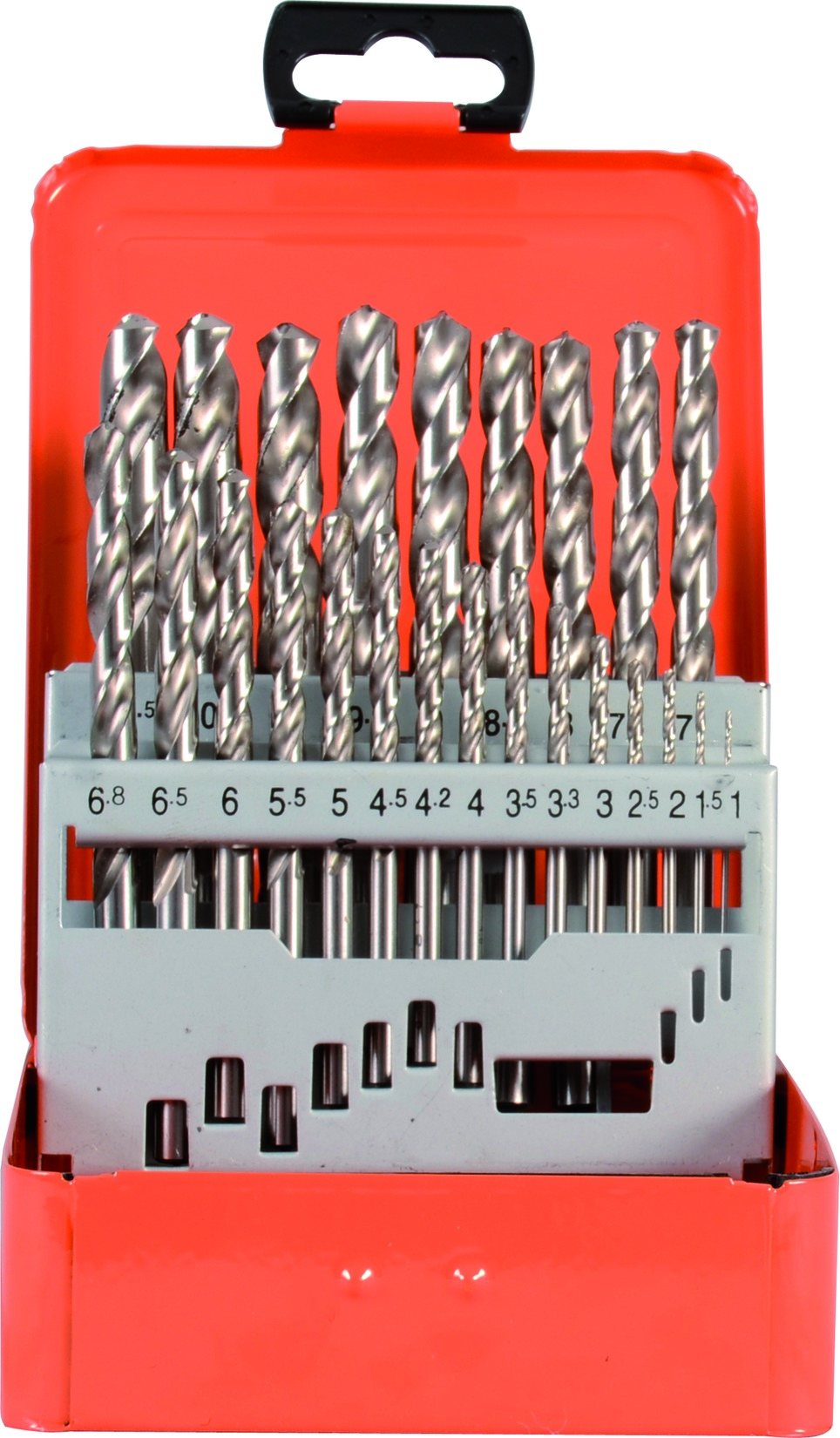 Bohrerkassette HSS-G TURBO 24tlg 1-10,5/0,5mm, Kernlochmaße: 3.3, 4.2, 6.8, 10.2 mm