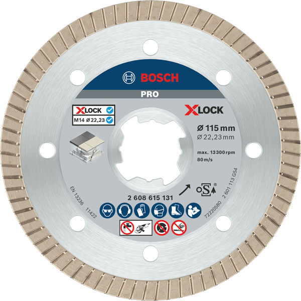 PRO Ceramic X-Lock Diamanttrennscheibe, 115 x 22,23 mm, 22,23 mm
