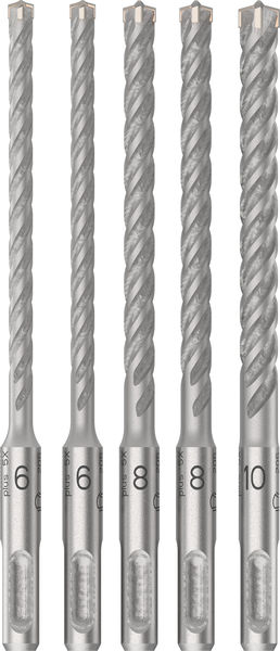 PRO SDS plus-5X Hammerbohrer-Set, 6/6/8/8/10 mm, 5-tlg.