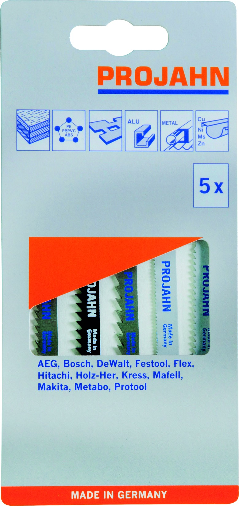 Sortiment Stichsägeblätter 5tlg. Allround Inhalt je 1Stück: 63122, 63101, 63124, 63201, 63202