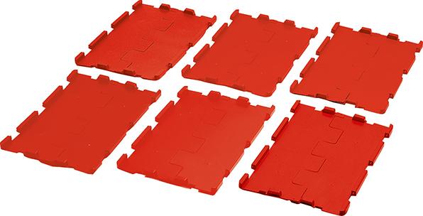 Klappdeckel rot für VTK / D300K,rot B300xT200 mm VE 4 Stk. LA-KA-PE