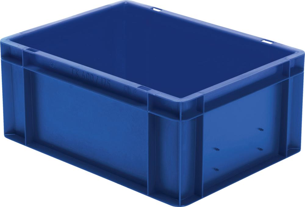 Transport-Stapelkasten B400xT300xH175 mm blau, geschlossen ohne Griffloch LA-KA-PE