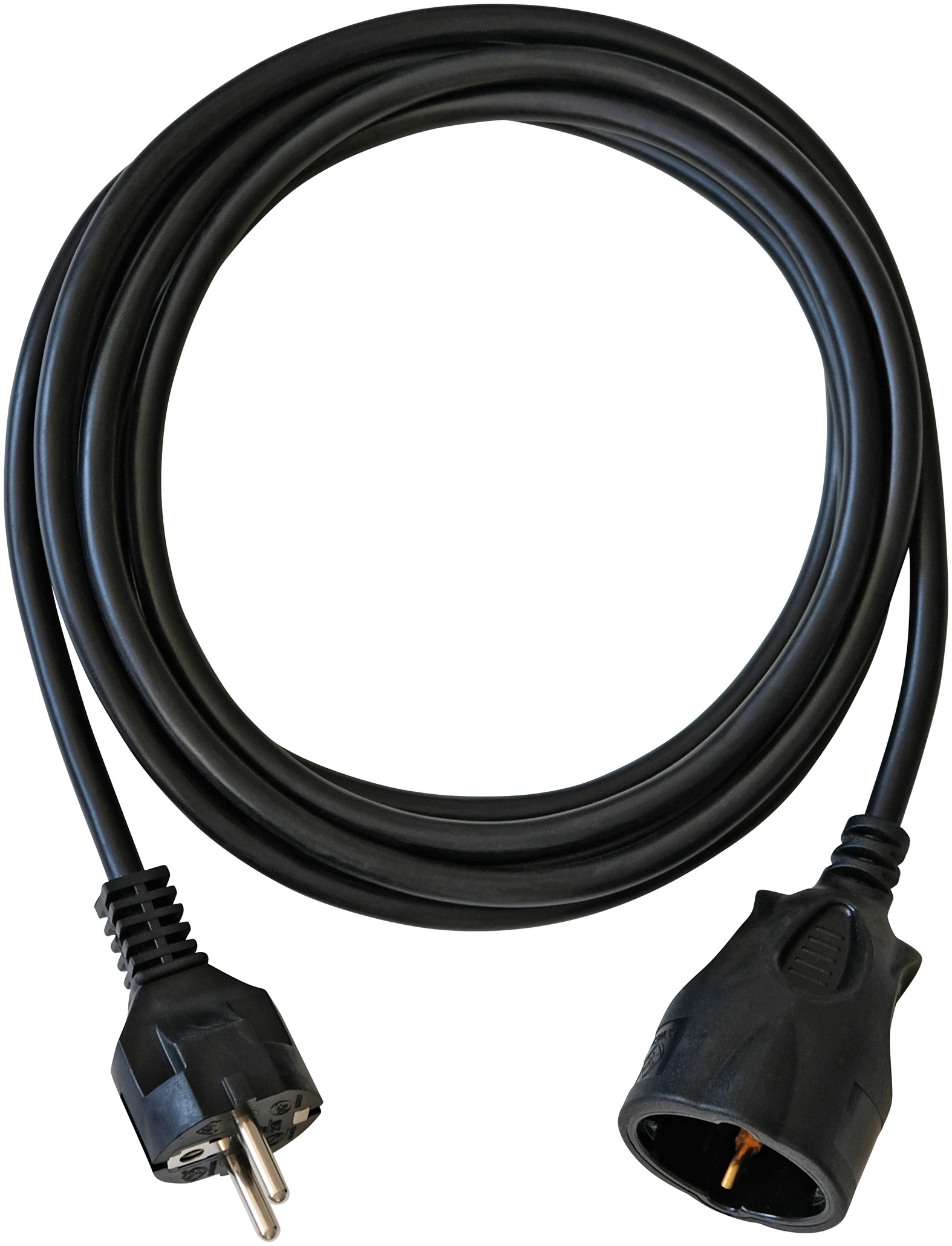 Kunststoff-Verlängerung Schwarz 3m H05VV-F 3G1,5