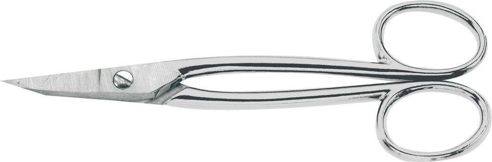 Goldschmiedeschere geradevernickelt mit Griffaugen180mm Erdi