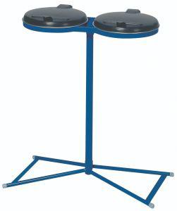 Abfallsammler 2x120 l blau 4Standfüße KS-DeckelVAR