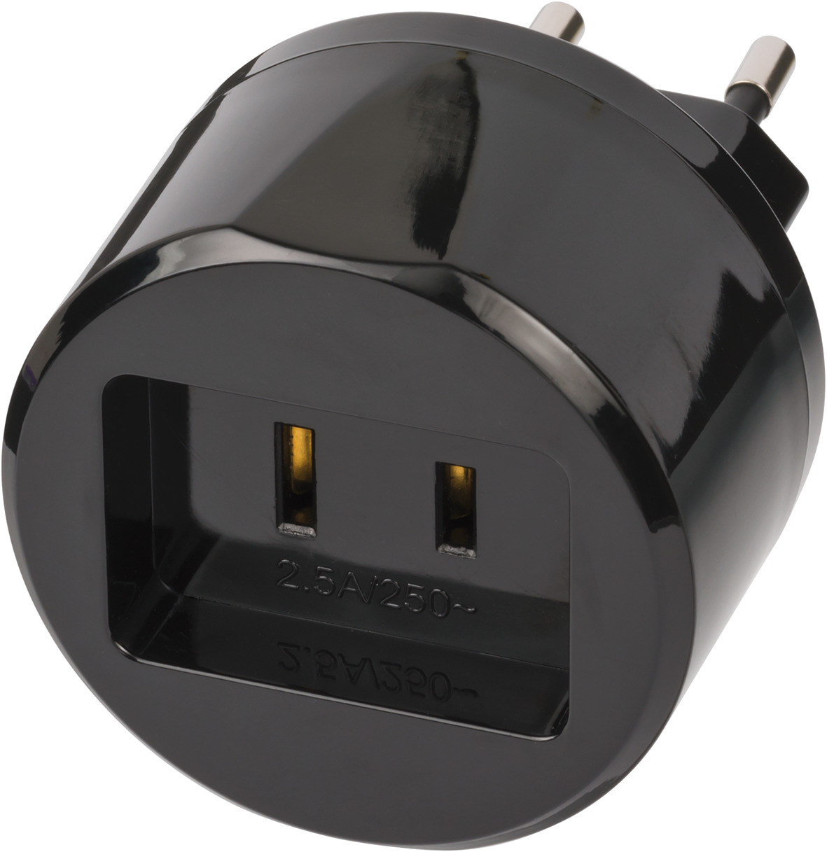 Reisestecker USA => Euro mit 2,5A Sicherung