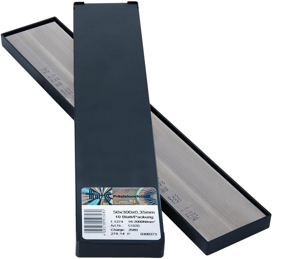 Metallfolien Plattenware rostfrei 50x300x0,01mm 10Bl/P H+S