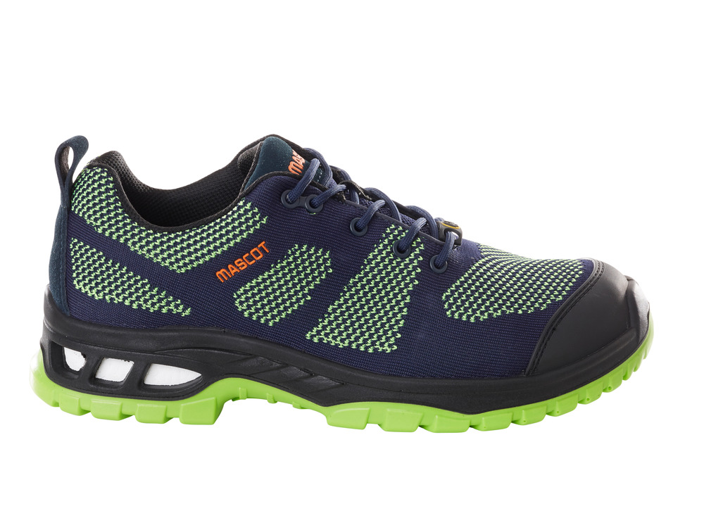 Sicherheitshalbschuh S1P m. Schnürsenkel Sicherheitshalbschuh S1P Sicherheitsschuhe Größe 1039, schwarz/kornblau/limonengrün