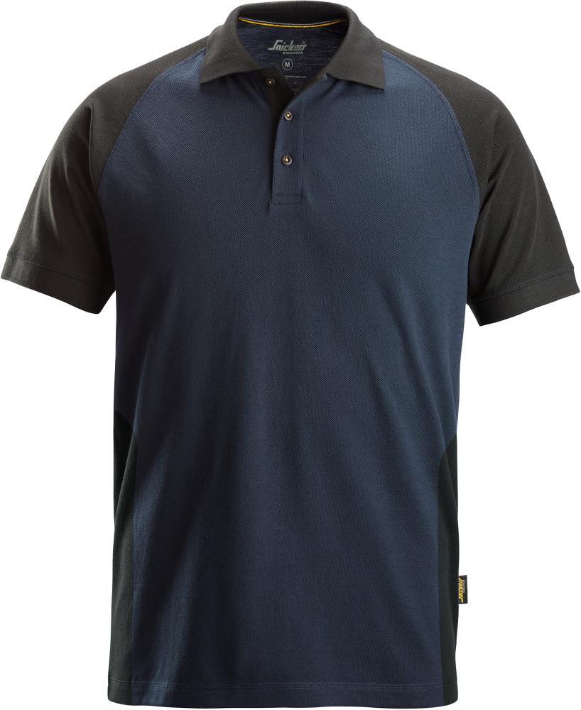 2-Farben Poloshirt 3XL,navy-schw