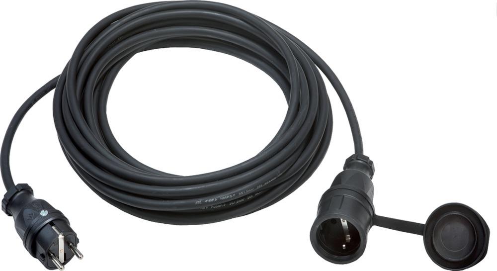 Schuko-Verlängerungskabel10m H05RR-F3G1,5 IP44 mit PCE Stecker+Kupplung Althoff