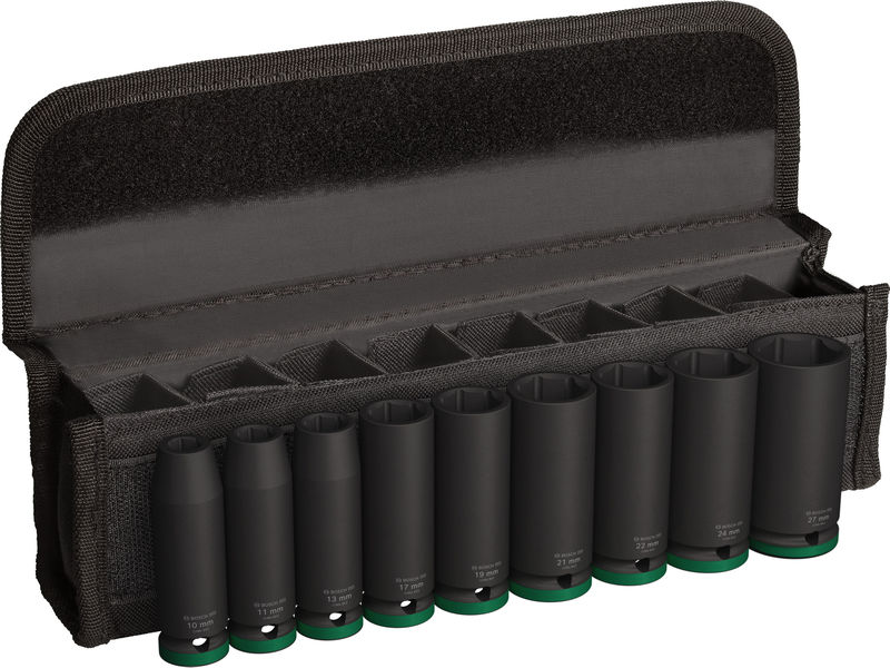 PRO Impact Steckschlüsselsatz Set, 1/2", tief, 9‑tlg.