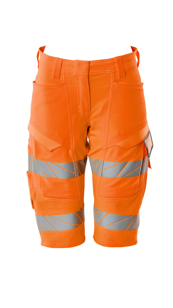 Shorts, Damenpassform, DIAMOND, Stretch Shorts Größe C34, hi-vis orange