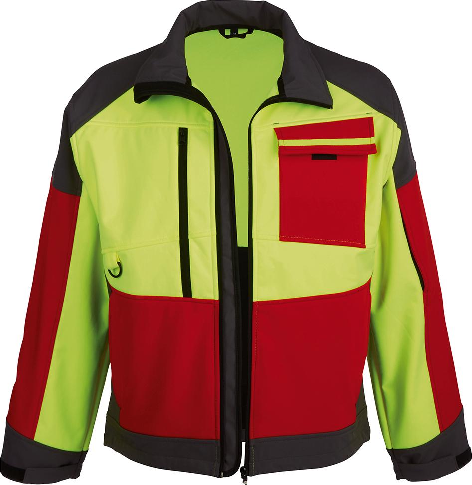 Softshelljacke ForestJackRed,Gr.2XL,rot/anthr/gelb