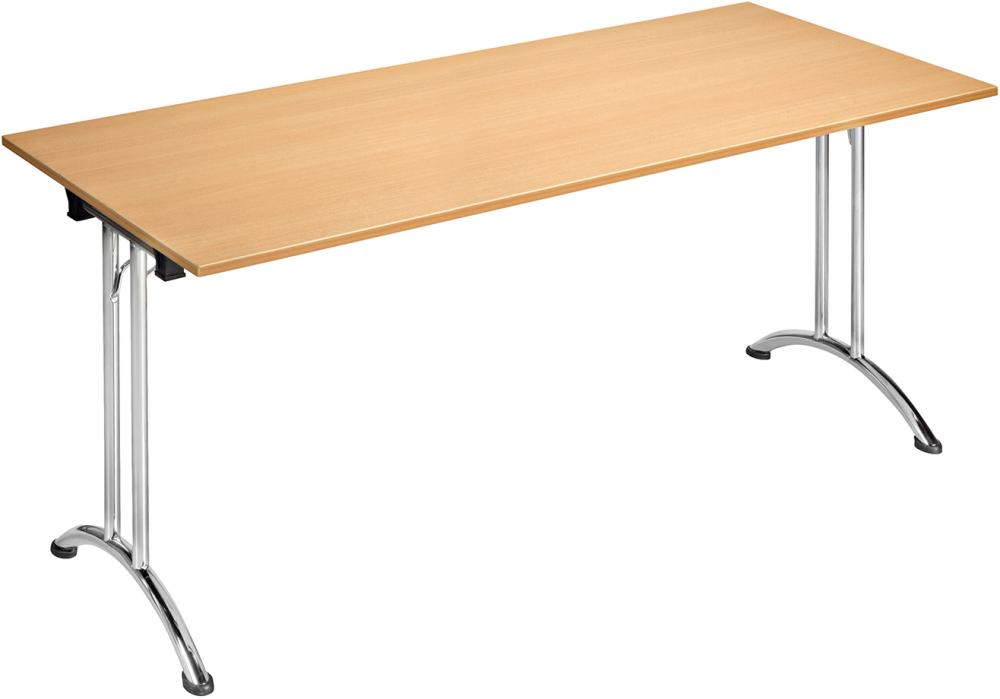 Klapptisch gebogene Kufe 140x70 cm Buche