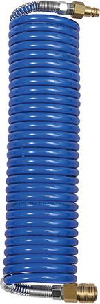 Spiralschlauch PA blau, Kupplung u Stecker NW7,2 12x9mm, 5m RIEGLER