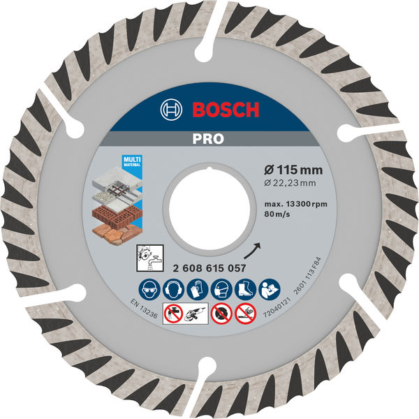 PRO Multi Material Diamanttrennscheibe, 115 x 22,23 mm
