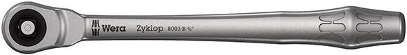 Durchsteck-Knarre 3/8" ZYKLOP metal push Wera