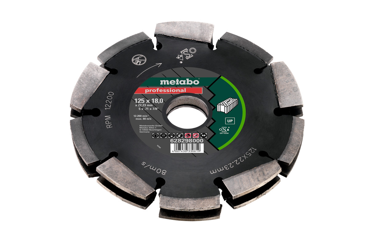 Diamantfrässcheibe 2, 125x18x22,23mm, "professional", "UP", Universal (628298000)