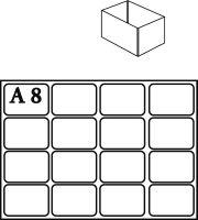 A8-1 Facheinsatz Typ A 8 klar 8 Stk. RAACO