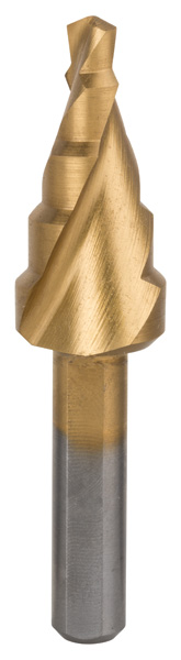 Stufenbohrer HSS-TiN, 4 - 12 mm, 6 mm, 50 mm, 5 Stufen