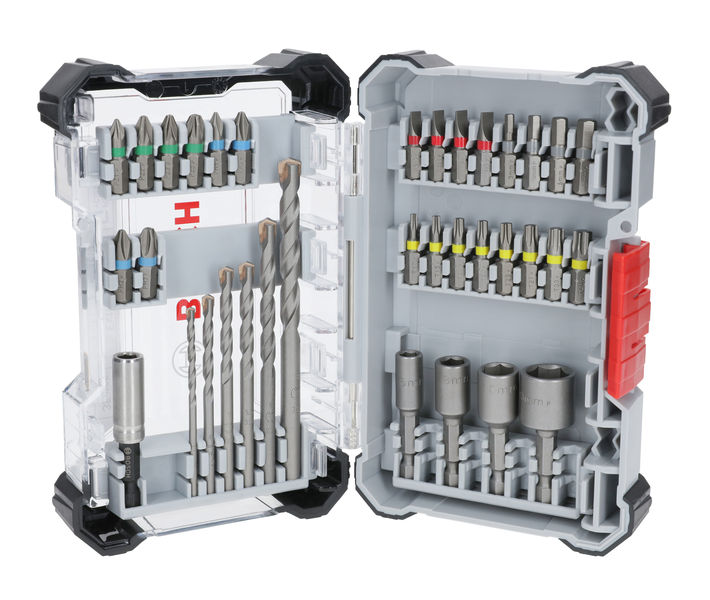 Extra Hard Schrauberbit‑ und CYL-3 Bohrer-Set, Aufsteller, 35‑tlg.