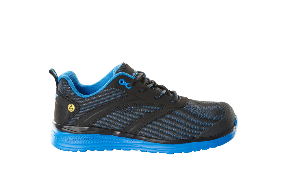 Sicherheitshalbschuh S1P m. Schnürsenkel Sicherheitshalbschuh S1P Sicherheitsschuhe Größe 1036, schwarz/kornblau