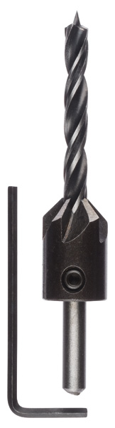 Holzspiralbohrer mit 90°-Senker, 6 mm, 16 mm