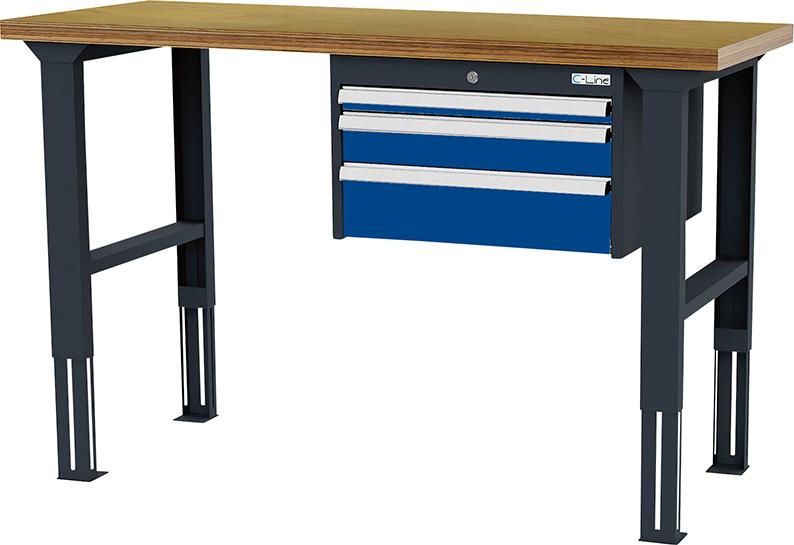 Arbeitstisch B1500mm HV 3 Schbl. 7016/5010 Forum