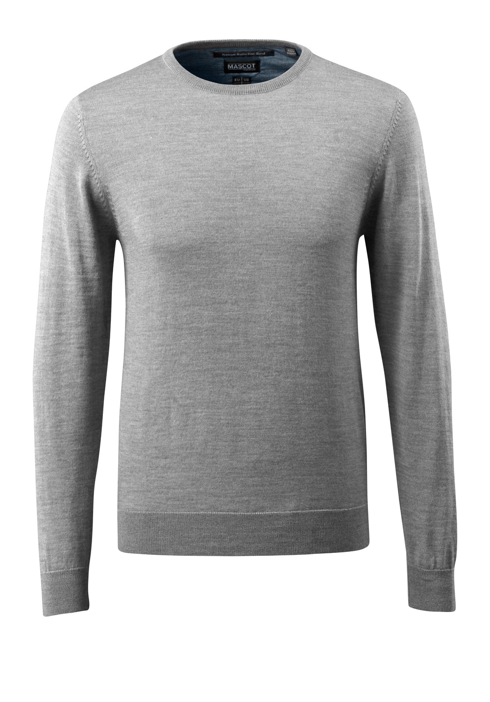 Strickpullover runder Halsausschnitt Strickpullover Größe 2XL, grau-meliert