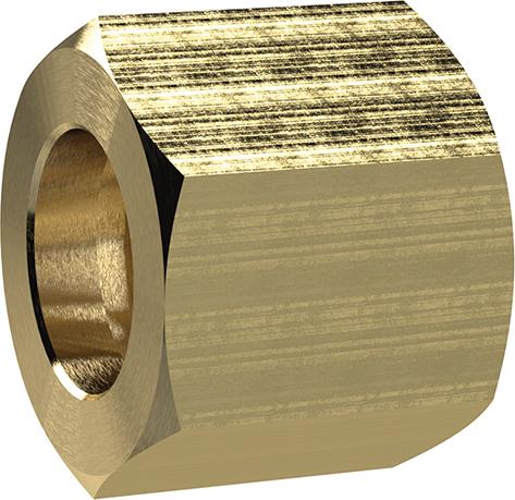 Überwurfmutter Messing 6-kant G1/2" für Tülle Schlauch-Innen-Ø RIEGLER