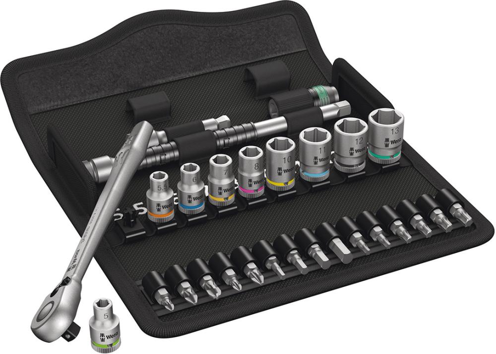 Steckschlüssel-Garnitur 1/4" ZYKLOP switch 28-teilig Wera