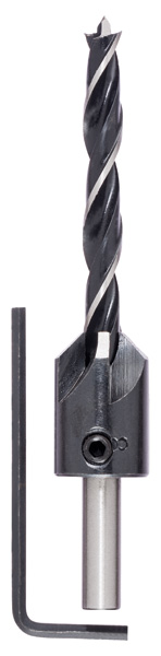 Holzspiralbohrer mit 90°-Senker, 7 mm, 16 mm