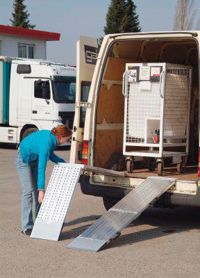 Verladeschiene-Aluminium L2000xB400 mm faltbar Tragkraft 400kg/Paar
