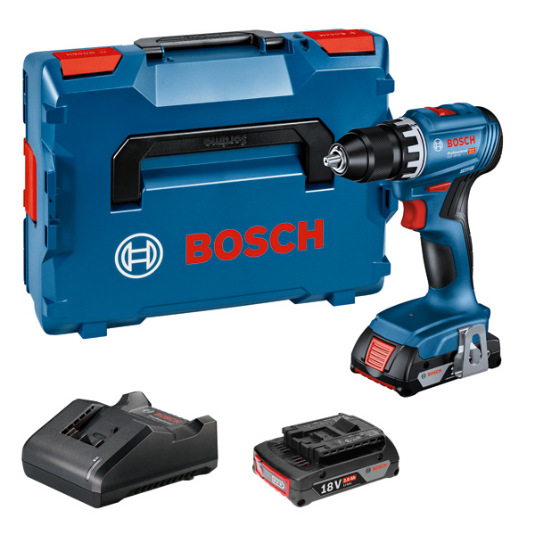 Akku-Bohrschrauber GSR 18V-45, 2 x Akku GBA 18V 2.0Ah in L-BOXX