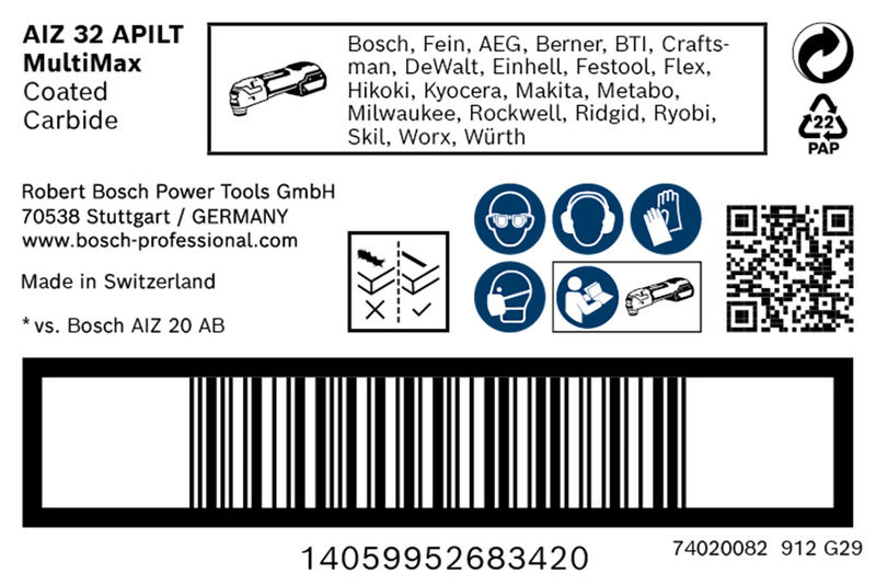 EXPERT MultiMax AIZ 32 APILT Blatt für Multifunktionswerkzeuge, 25‑tlg.