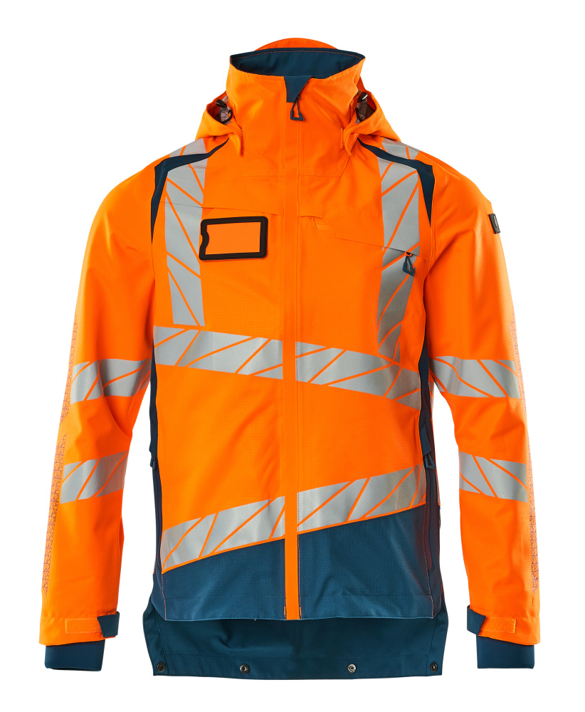 Hard Shell Jacke mit leichtem Futter Jacke Größe 2XL, hi-vis orange/dunkelpetroleum