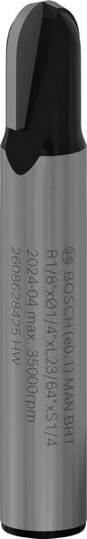 PRO Hohlkehlfräser +Zapfen, 6,35 x 9,5 x 40 mm
