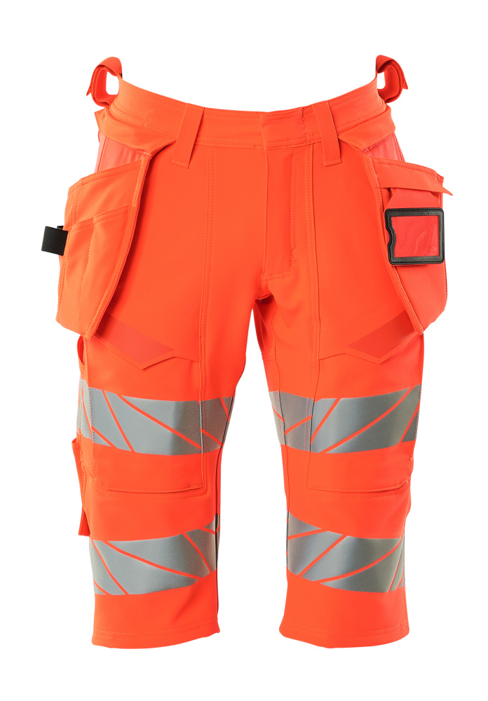 Shorts mit Hängetaschen,ULTIMATE STRETCH Shorts Größe C44, hi-vis rot