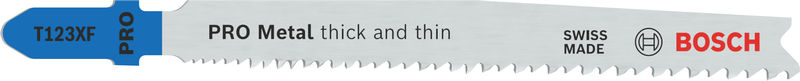 PRO Metal thick and thin T123XF Stichsägeblatt, 100 mm, 5-tlg.
