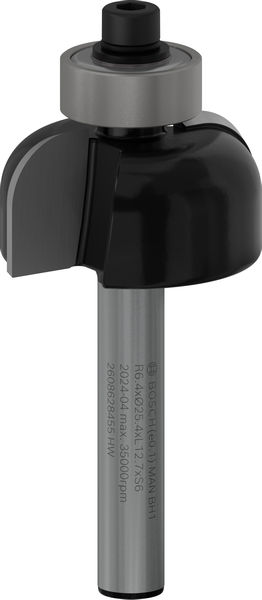 PRO Hohlkehlfräser +Zapfen, 6 x 25,4 x 54 mm