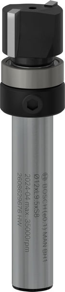PRO Bündigfräser mit obenliegendem Führungskugellager, Ø12,7 x L9,5, Schaft 8 mm