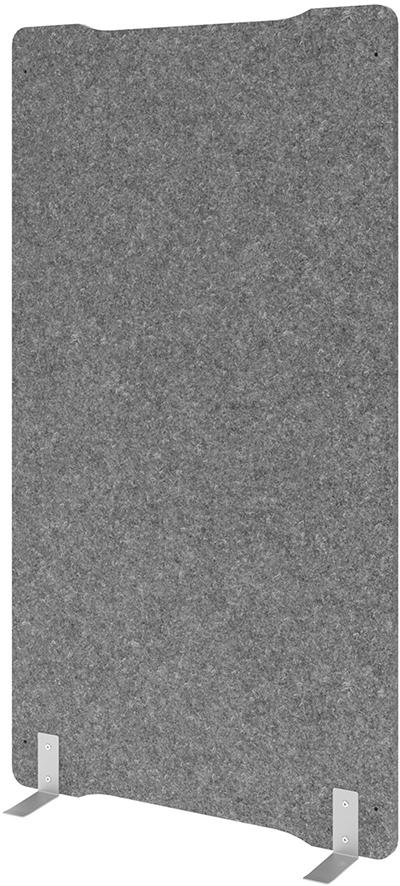 Akustik-Stellwand B1000xT25xH1800 mm grau-meliert, Filzoptik