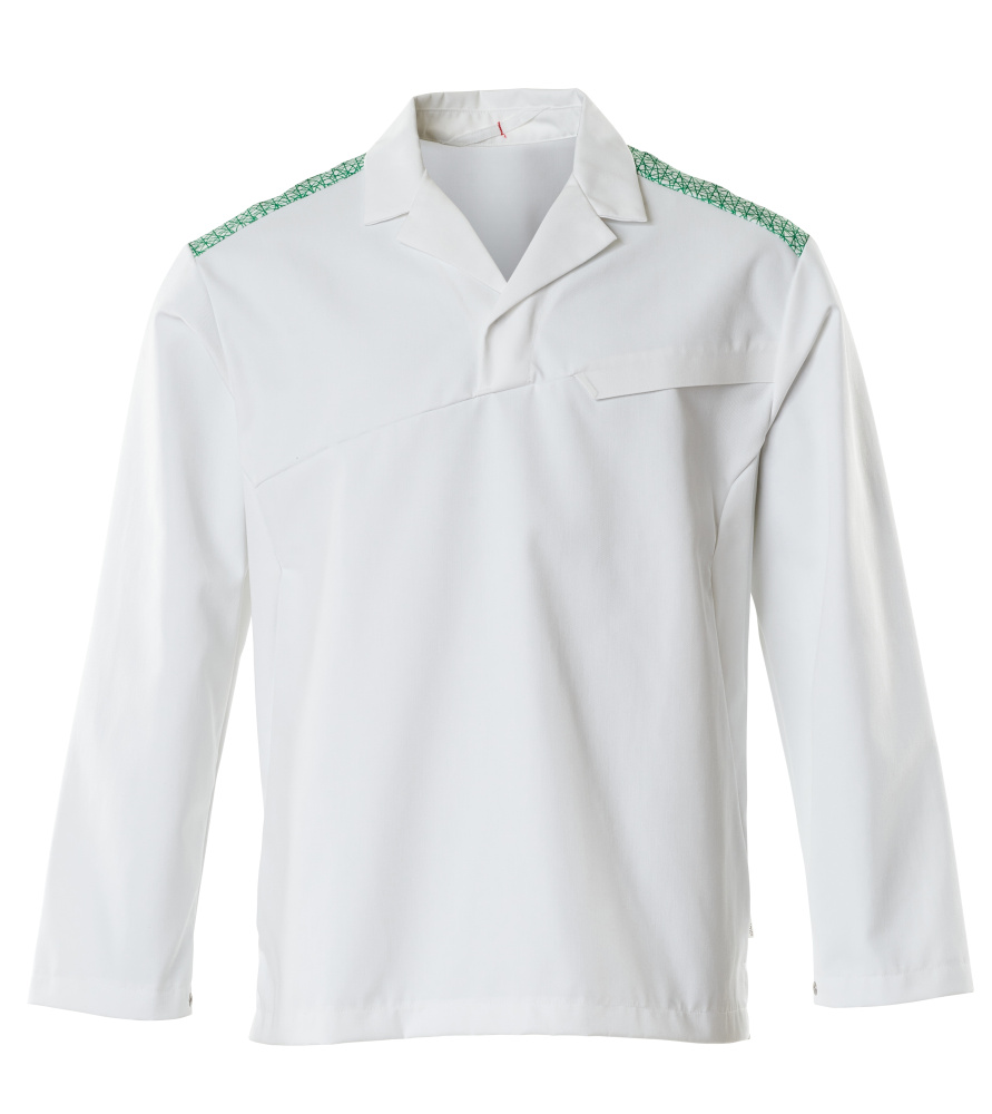 Schlupfkasack Größe 2XL, weiss/grasgrün