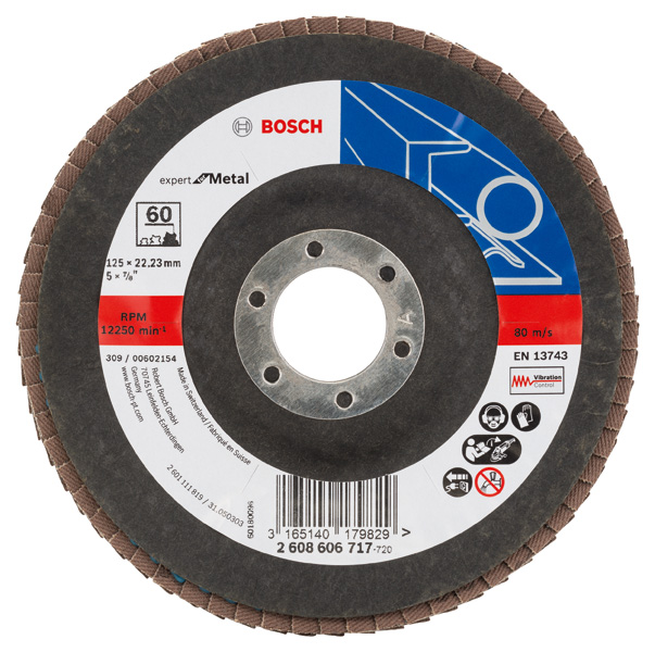 Fächerschleifscheibe X551 Expert for Metal, gewinkelt, 125 mm, 60, Glasgewebe
