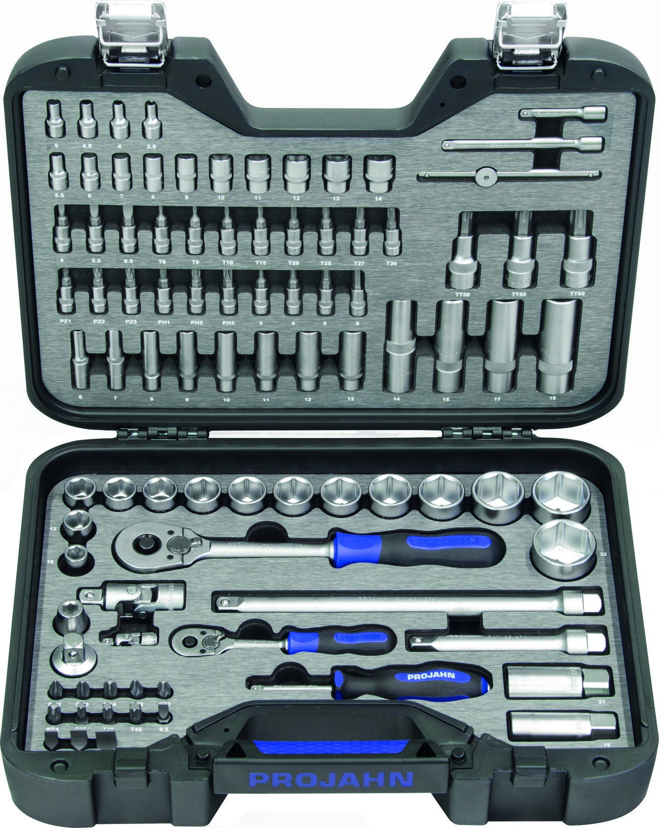 1/4" + 1/2" PROJAHN professional Steckschlüssel-Koffer 91-teilig