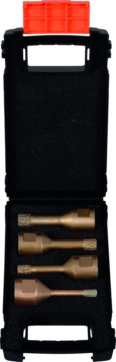 Satz Diamant Trockenbohrer 4-tlg. mit Wachs M14 Gewinde Schaft je 1 Stück: ø 6, 8, 10, 12 mm